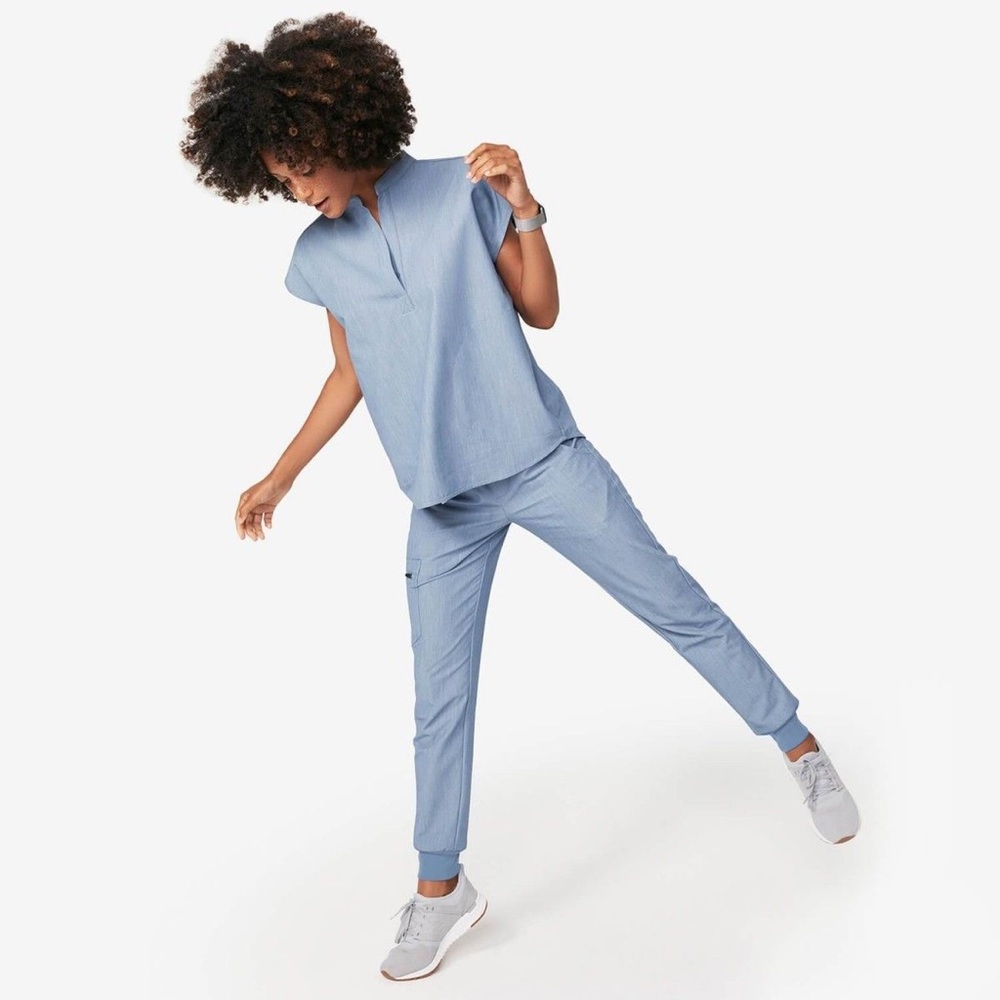 Figs scrubs- heather indigo color